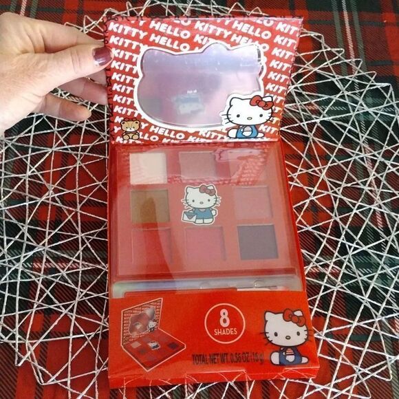 Hello Kitty Shimmery Eye Shadow Palette with Mirror and Brush NWT - Picture 4 of 14